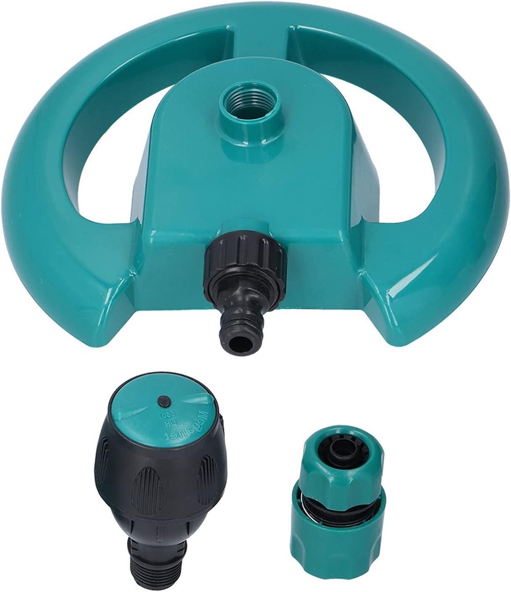 Draaibare Watersproeier - Gazon Sproeier - Automatische Tuinirrigatie - 360 Graden Verstelbaar - G1/2 Schroefdraad - Zwart