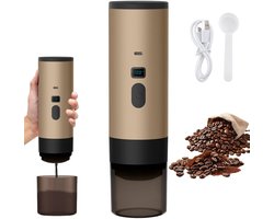 Emvae Draagbare Koffiemachine - Espressomachine - 3-in-1 Koffiezetapparaat voor Capsules en Gemalen Koffie - USB-C - Champagne