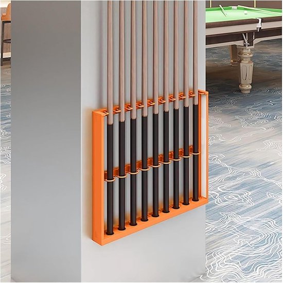 Keu Houder - Biljart Rek - Keus Opbergen - Wandmontage Ontwerp - 40-60 cm - Zwart — afbeelding 2