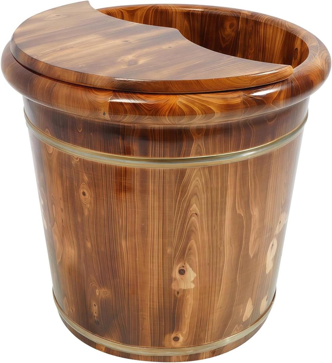 Houten Voetenbad - Voetenbad Emmer - Ontspanning Thuis - Massief Houten Constructie - 30 x 40 cm - Bruin