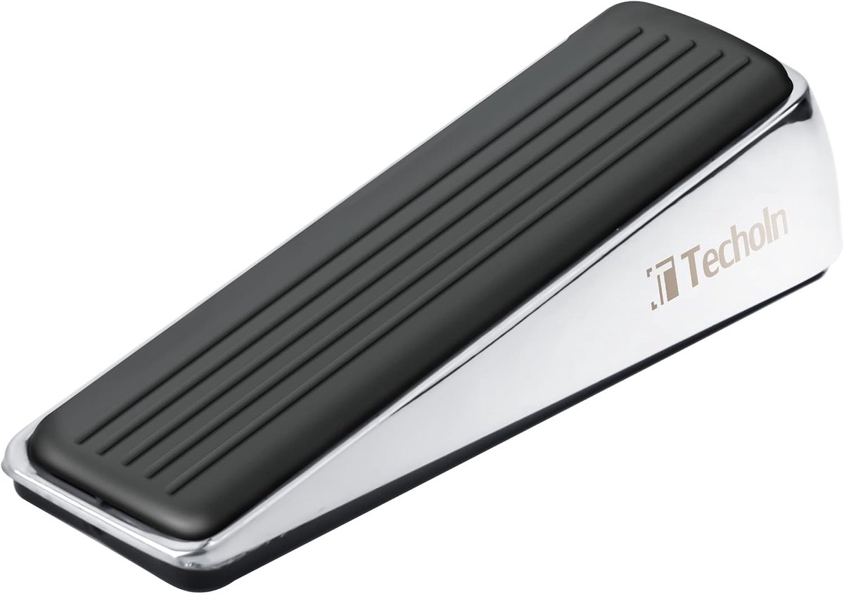 Deurstoppers Metaal Rubber - Deurwig Deurblokkering - Binnendeur Beveiligen - Heavy Duty Montage - 12x3.2x3.1 cm - Zwart Zilver