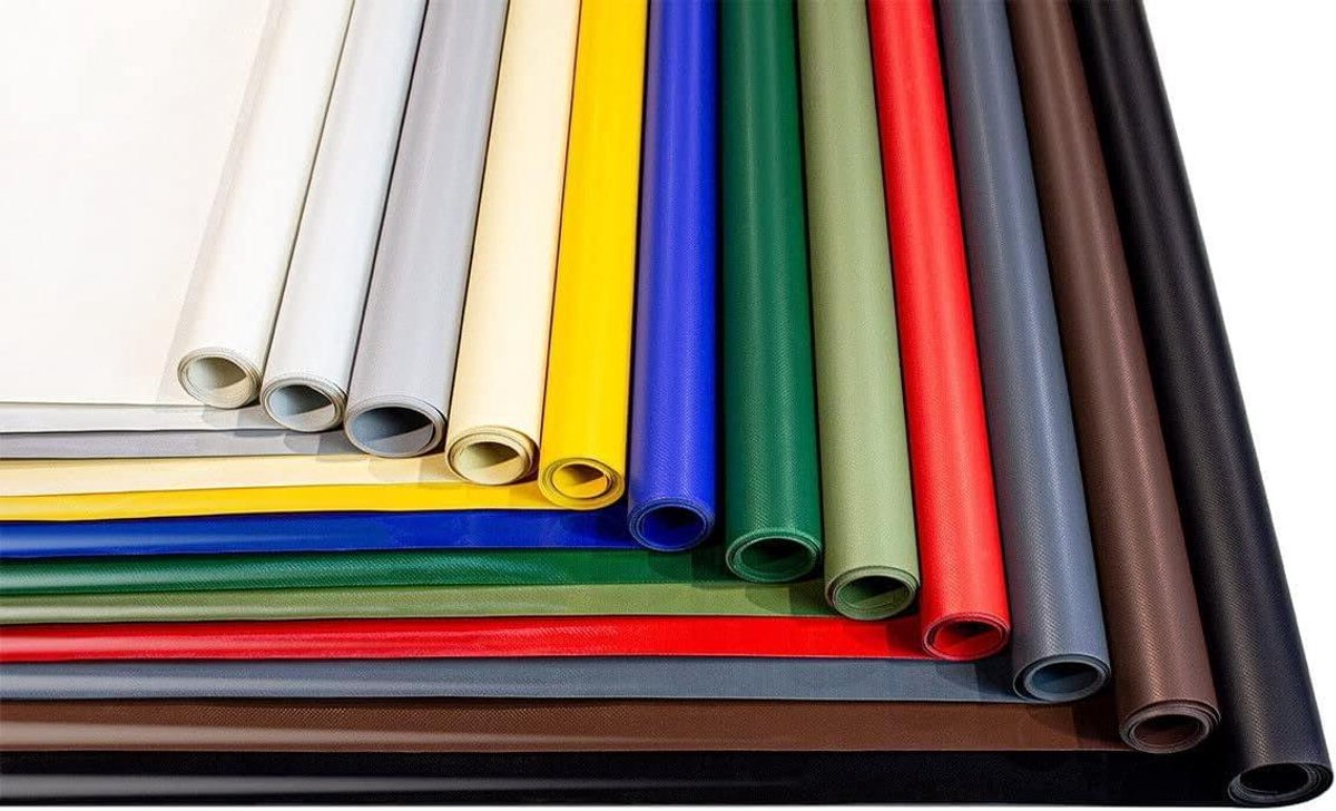 Industrieel PVC Zeil - Afdekzeil Vrachtwagen - Goederen Beschermen - Scheurbestendig Versterkt Weefsel - 3m x 10m - Wit