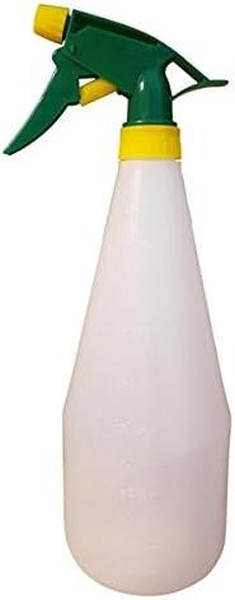 Spuitfles Plantensproeier - Plantennevel Fles - Planten Water Geven - Instelbare Sproeikop - 1000 ml - Transparant Groen Geel
