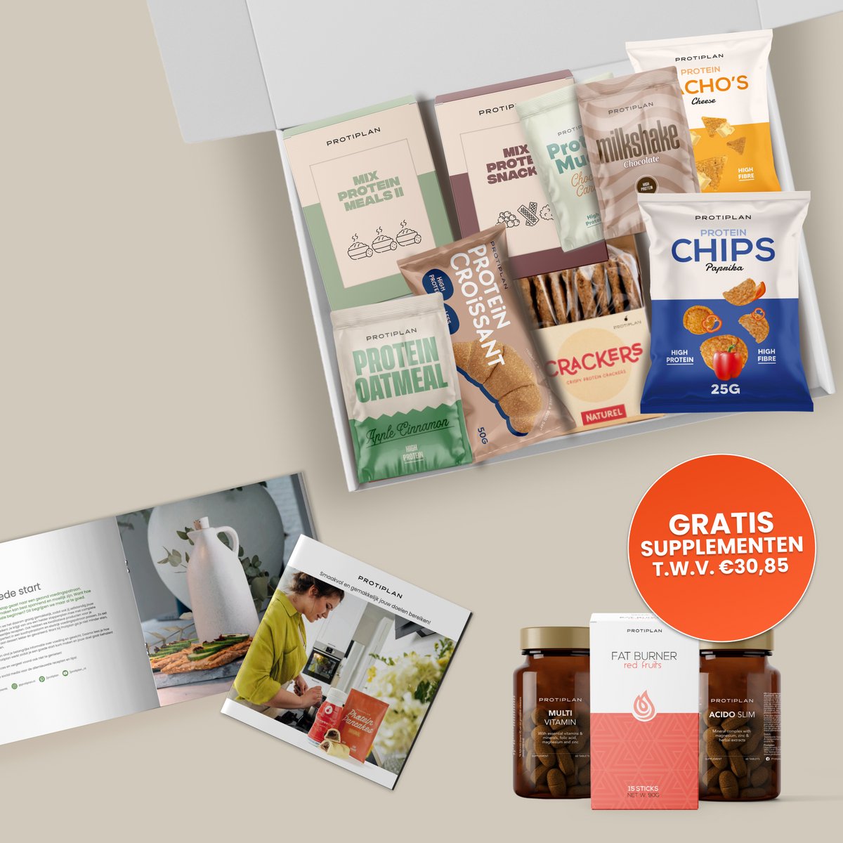 Eiwitdieet Box - 7 dagen - Protiplan - Gemakkelijk afvallen
