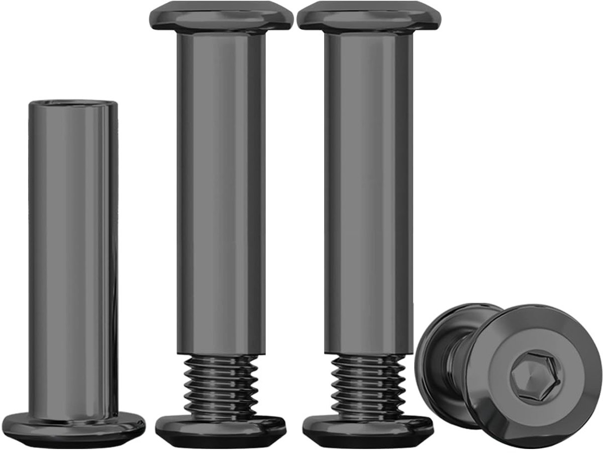 Set van 10 Verbindingsschroeven M5 x 25 mm RVS met Mofmoeren voor Meubels en Planken