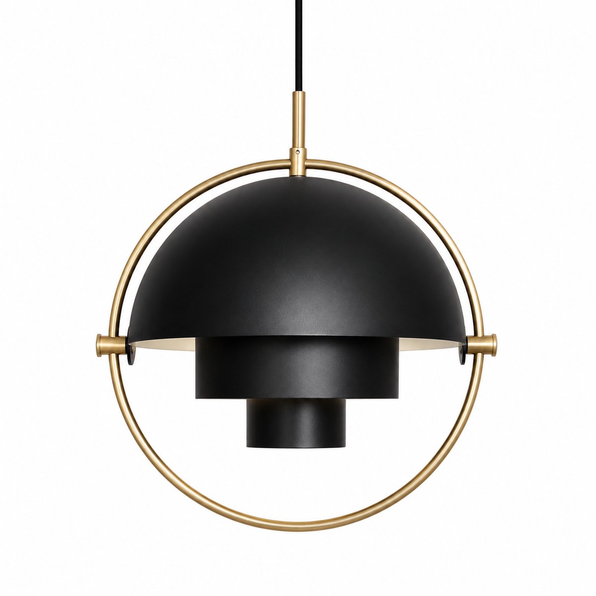 CINK Living® Nordic Hanglamp Zwart – Moderne E27 Designlamp – Metalen Pendellamp voor Eetkamer, Slaapkamer & Woonkamer – Ø28 cm