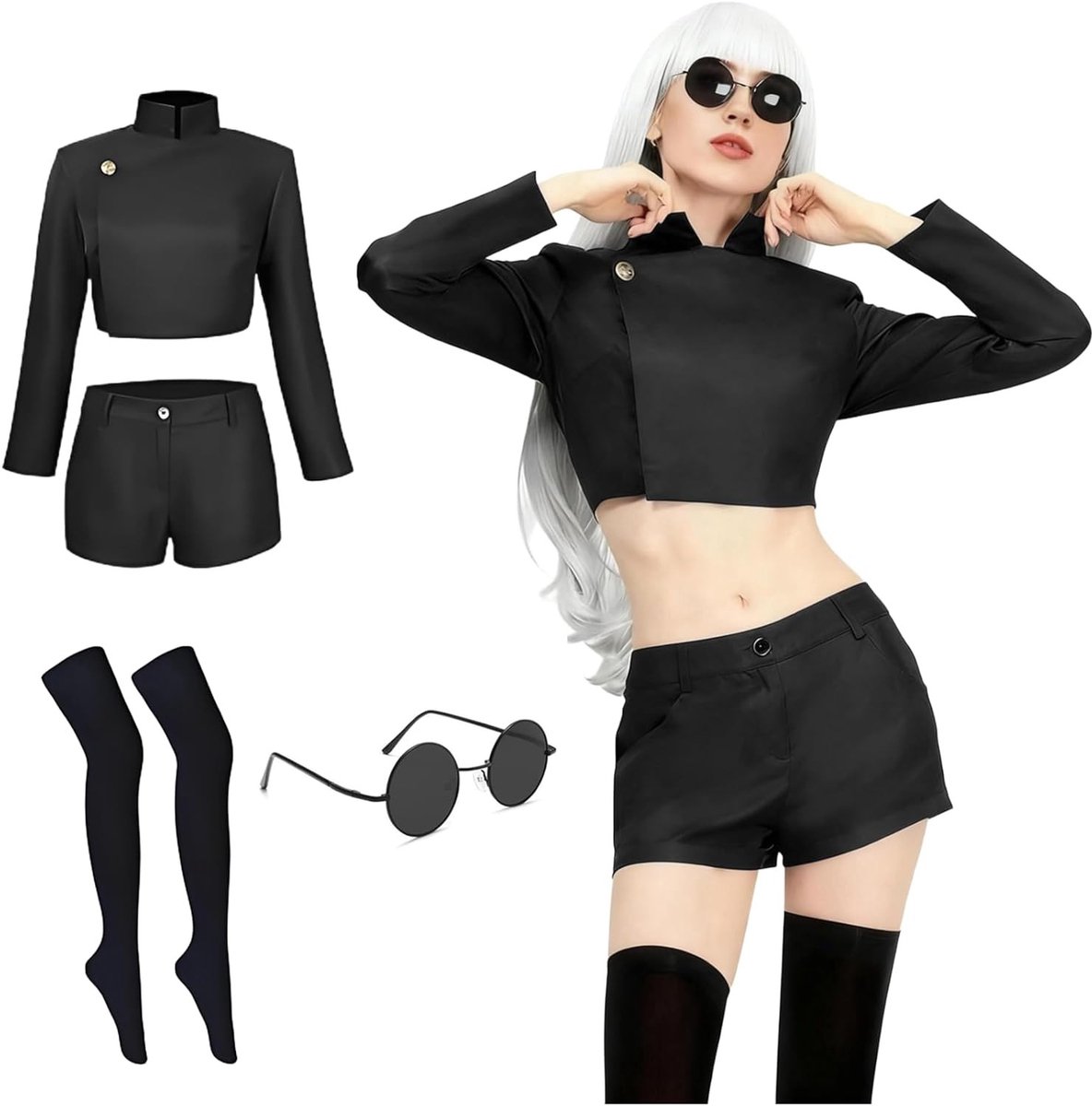 Satoru Gojo en Yuji Itadori Cosplay Kostuum voor Anime Fans, Unisex Halloween Outfit, Perfect voor Feestjes en Carnavals