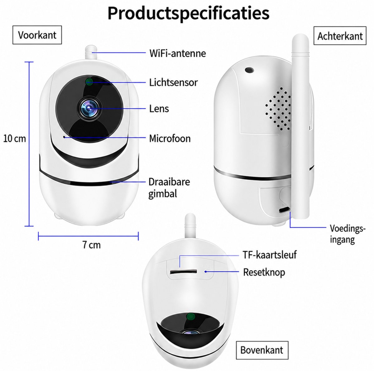 Babyfoon met Camera en App - Wifi Baby Monitor thumbnail 5
