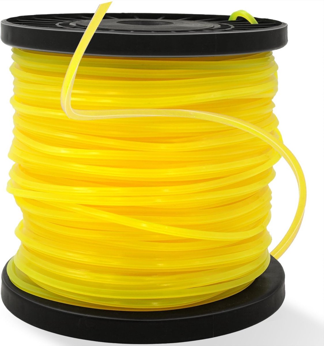 Sterke Nylon Trimmerdraad voor Gras, 2.4 mm x 100 m, Ideaal voor Tuintrimmers en Elektrische Trimmers, Geel, Duurzaam en Flexibel