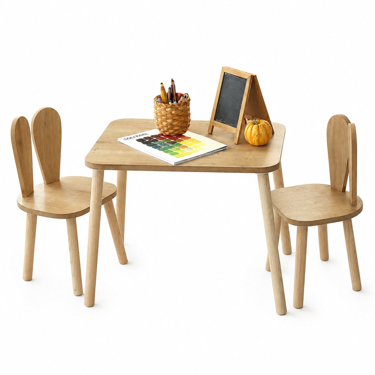 Cozy Collections - Kindertafel Met Stoeltjes - Kinderbureau - Eethoek set kinderen - Peuters tafel - Speeltafel - Montessori kindertafel - Kindermeubelen Set 1 t/m 7 Jaar