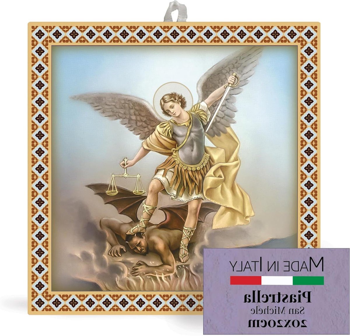 Keramische Tegel - Wanddecoratie Plaat - Huis Decoreren - Heilig Figuur Print - 20 x 20 cm