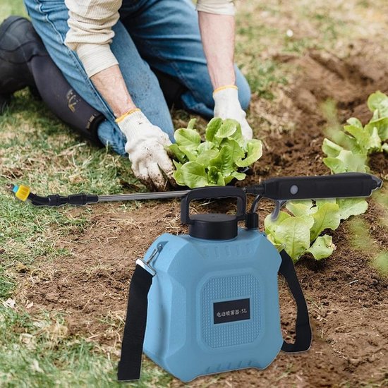 Rugspuit Elektrisch - Draagbare Waterspuit - Planten Verzorgen - Type-C Oplaadbaar - 5L of 8L - Lichtblauw — afbeelding 4