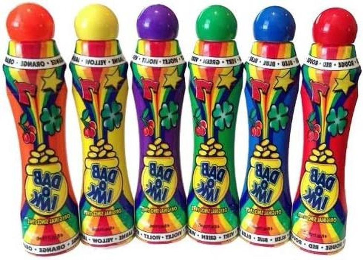 Bingo Stiften - Kleurrijke Markers - Bingo Spelen - Uniek Sleeve Design - 6 Stuks 4 oz - Gemengde Kleuren