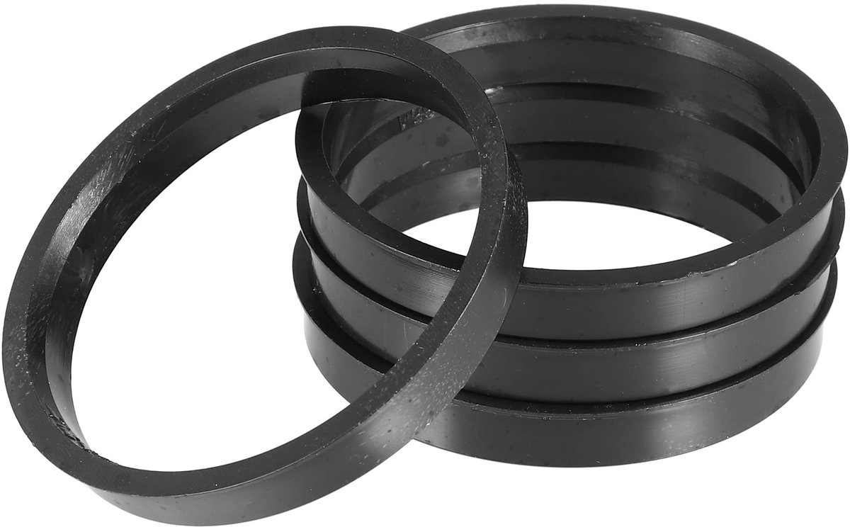 IMstore - Auto Caster Rings - Universele wieladapter - Zwart - Vermindert trillingen - Geschikt voor diverse voertuigen - 4 stuks