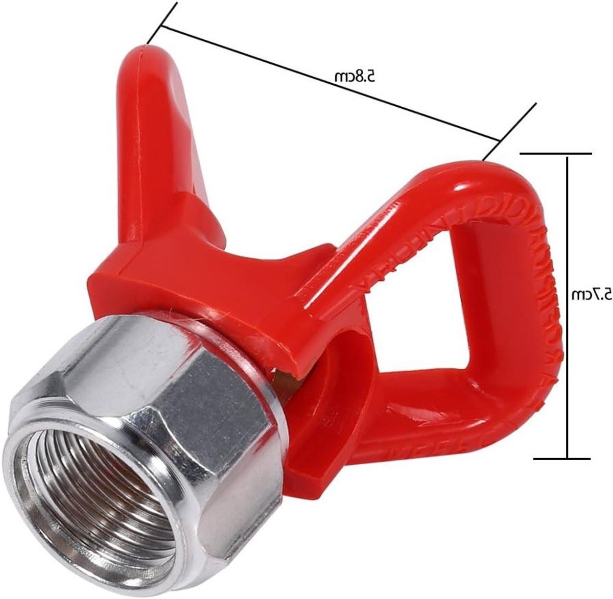 Mondstuk Houder - Spuitpistool Accessoire - Verf Spuiten - Robuust Metaal - 57 x 58 cm - Rood