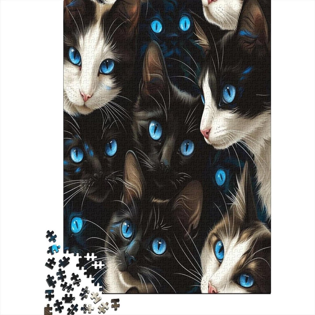 Puzzel 1000 Stukjes - Familie Spel - Ontspanning Thuis - Unieke Vormen - 75 x 50 cm - Stijl 9