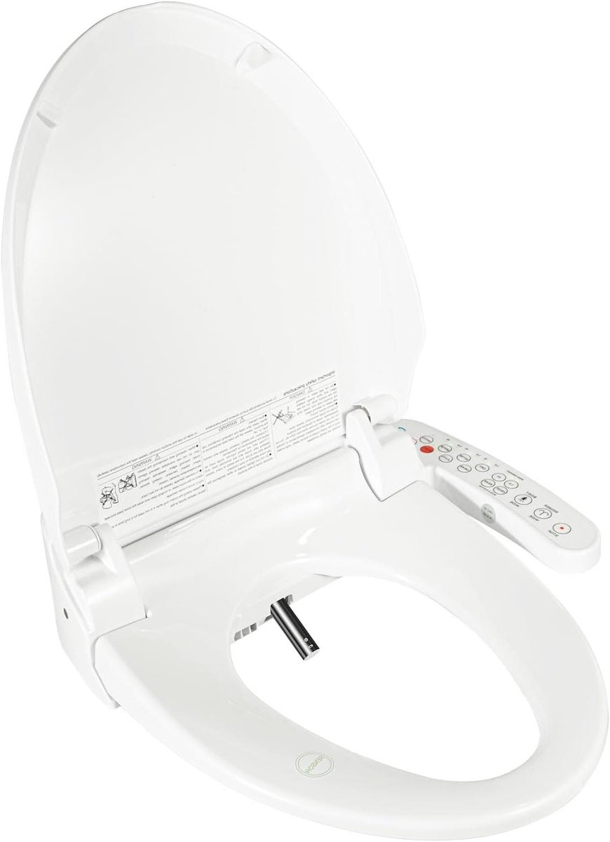 Intelligente toiletbril - Elektrisch bidet - Comfortabele reiniging - Warme luchtdroging - 52 x 45 cm - Wit