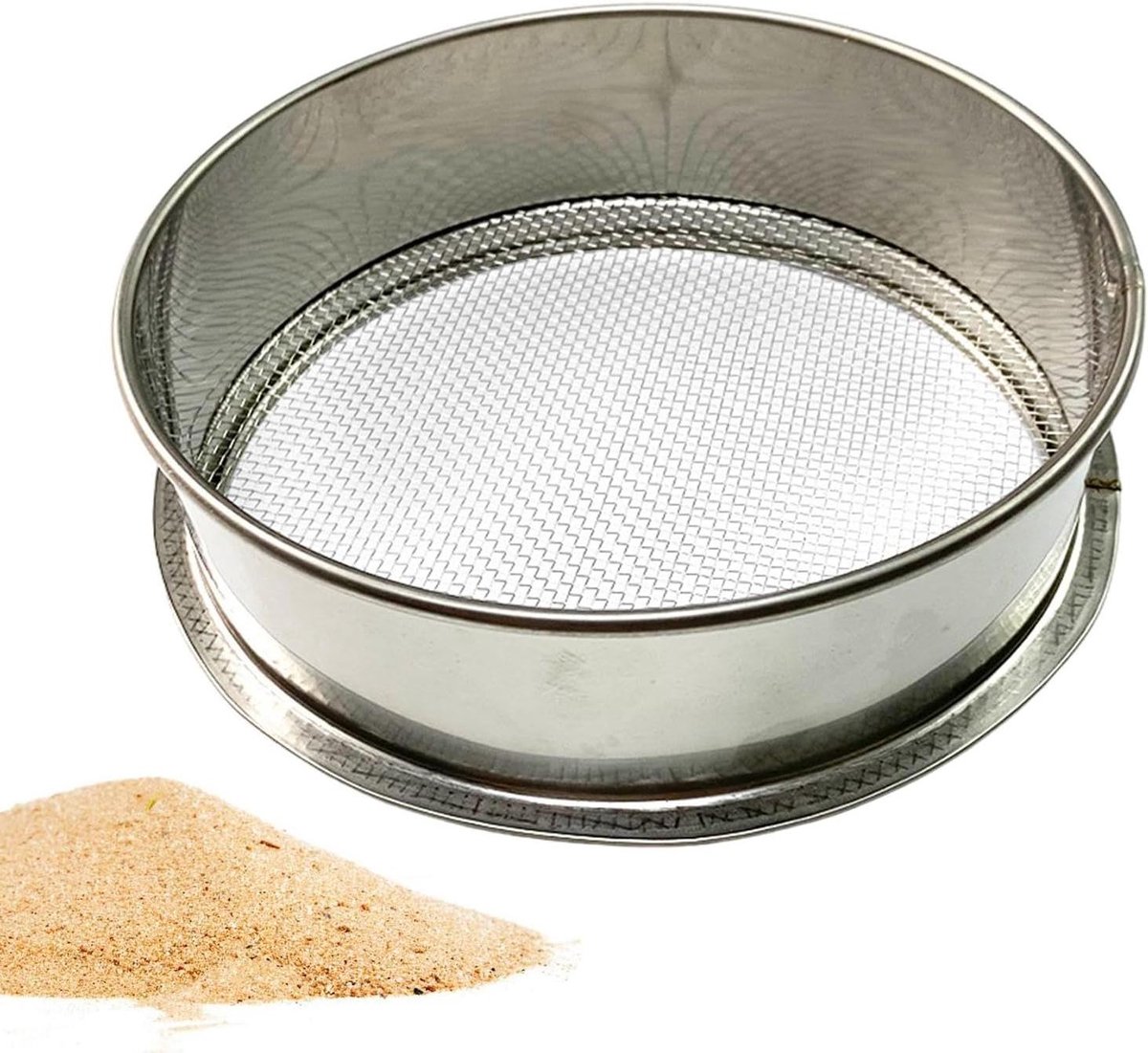 Tuin Zeef - Bodem Zeef - Grond Filteren - Verdikte Rand - 20cm 3mm 8 Mesh - Metaal