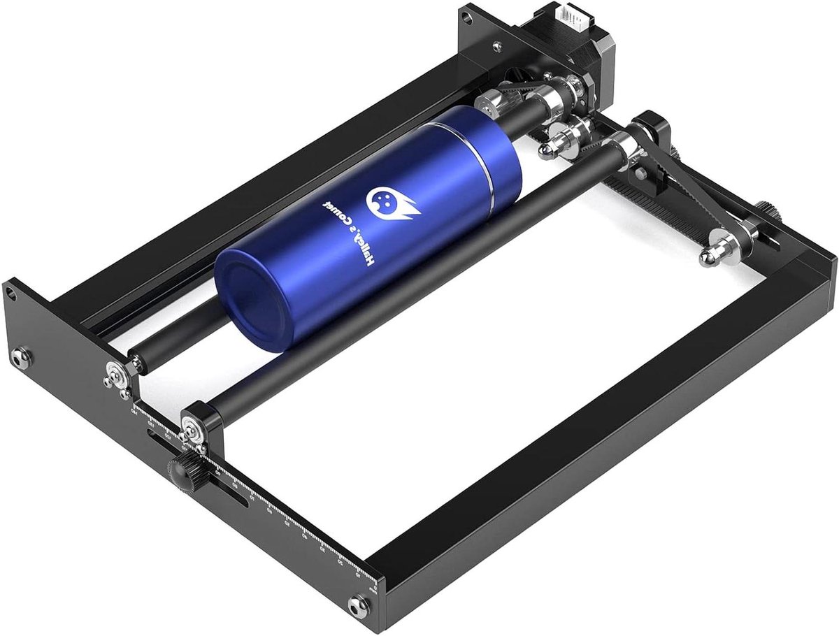Y-as Rotary Roller - Cilinder Graveermodule - Cilinders Graveren - Plug and Play - 5-150 mm Bereik - Zwart