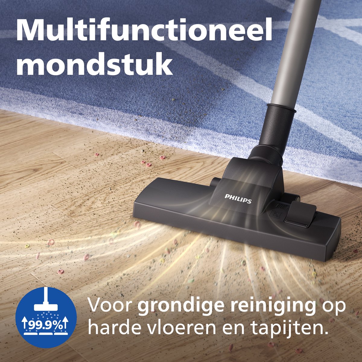 Philips 2000-Serie Stofzuiger met Zak - 900 W – Inclusief 4 Stofzakken en Extra Filter - Compact & Licht - 9 meter bereik - (FC8253/09) — afbeelding 4