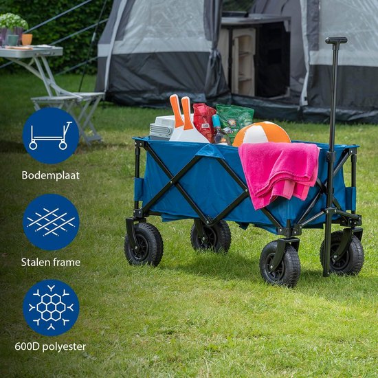 Bolderkar Opvouwbaar Luchtbanden - Strandwagen - Bolderwagen - buiten kar van Bolderkar Opvouwbaar — afbeelding 2