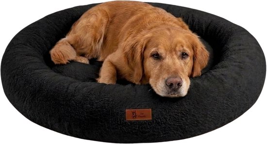 Pet Perfect orthopedische donut hondenmand – wasbaar – 100 cm – zwart