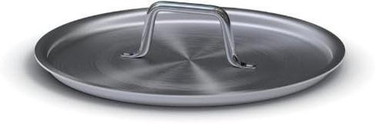 Pan Deksel - Koekenpan Deksel - Koken op Inductie - Vlak Aluminium Ontwerp - 32 cm - Zilver