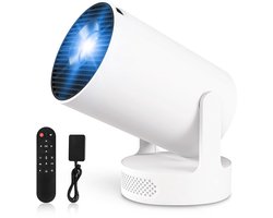 Mini Beamer HY300Ultra – 4K-ondersteuning, Android 11, WiFi 6, Automatische Correctie, 180° Draaibaar, Draagbaar