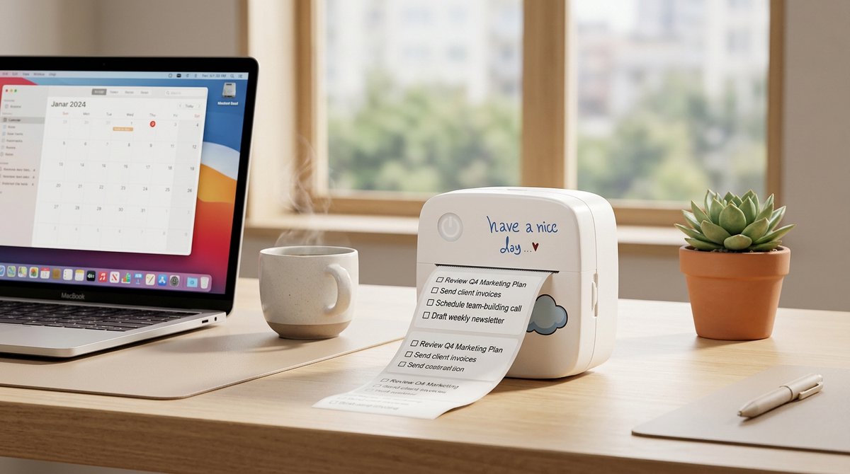 Picoo mini bluetooth thermische printer met 14 rollen thumbnail 5