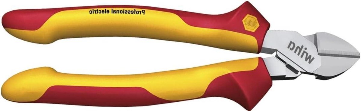 Professionele Zijkniptang - Kniptang Elektra - Klusmateriaal Sorteren - DynamicJoint Technologie - 180 mm - Geel Rood Zilver