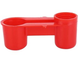 Vogel Drinkfontein - Vogel Drinker Apparatuur - Vogels Voeden - Gladde Rand - 20 stuks - Rood
