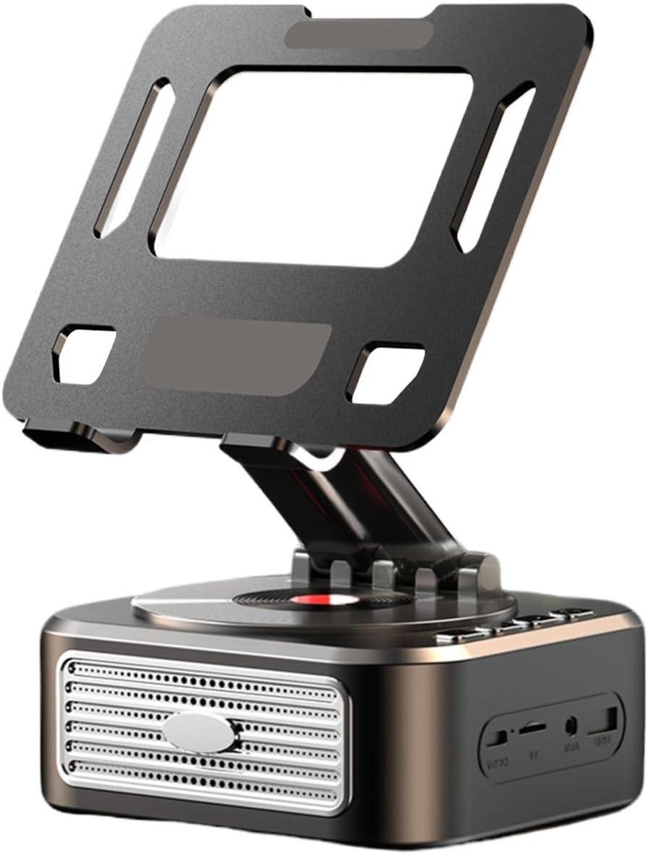 Tablet Standaard - Telefoonhouder Bureau - Handsfree Media - Verstelbare Arm - 159 cm - Zwart