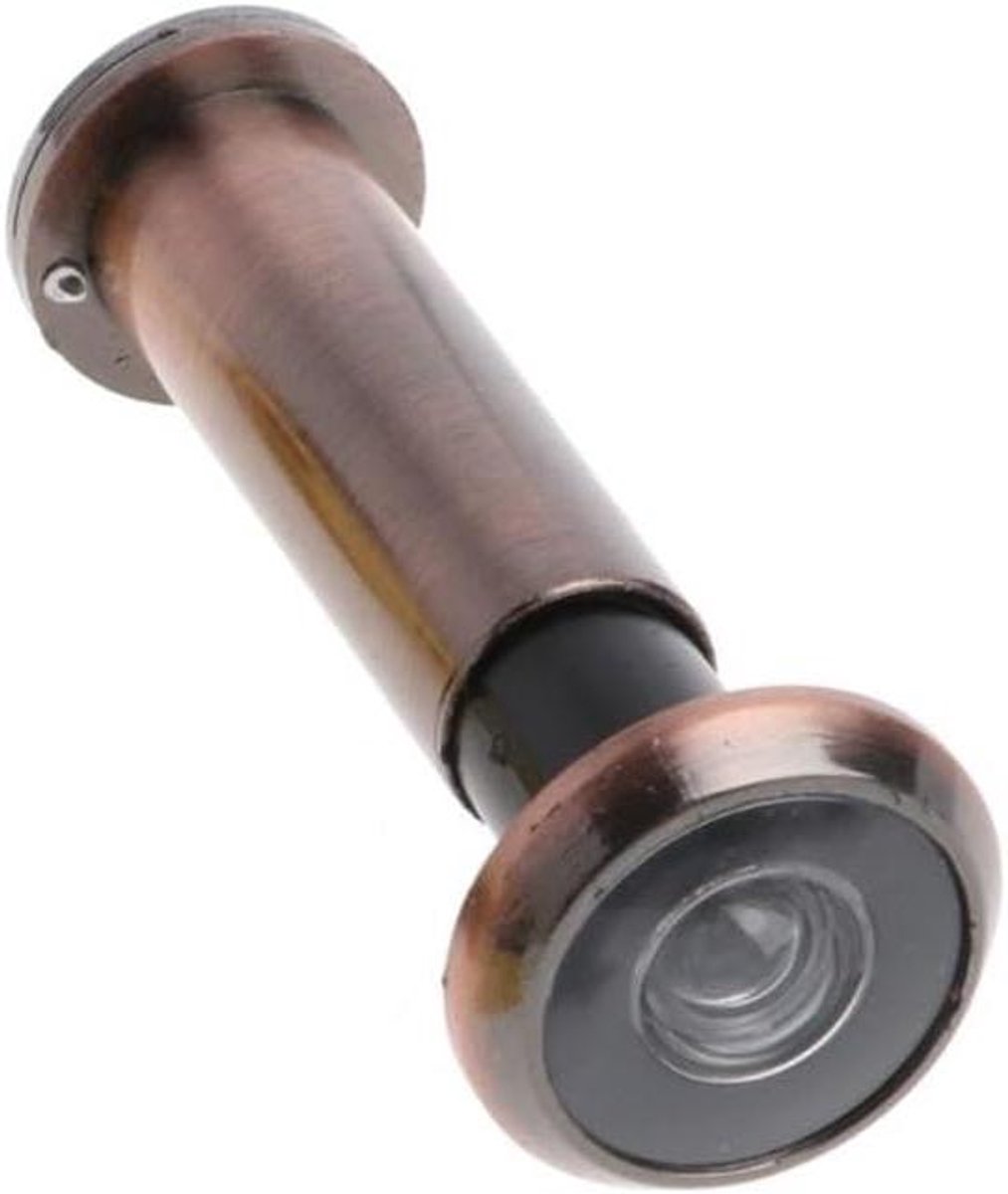 Deurkijker 200 Graden - Kijkgaatje Voordeur - Beveiliging Thuis - Met Privacy Cover - Voor Deurdikte 60-90mm - Brons