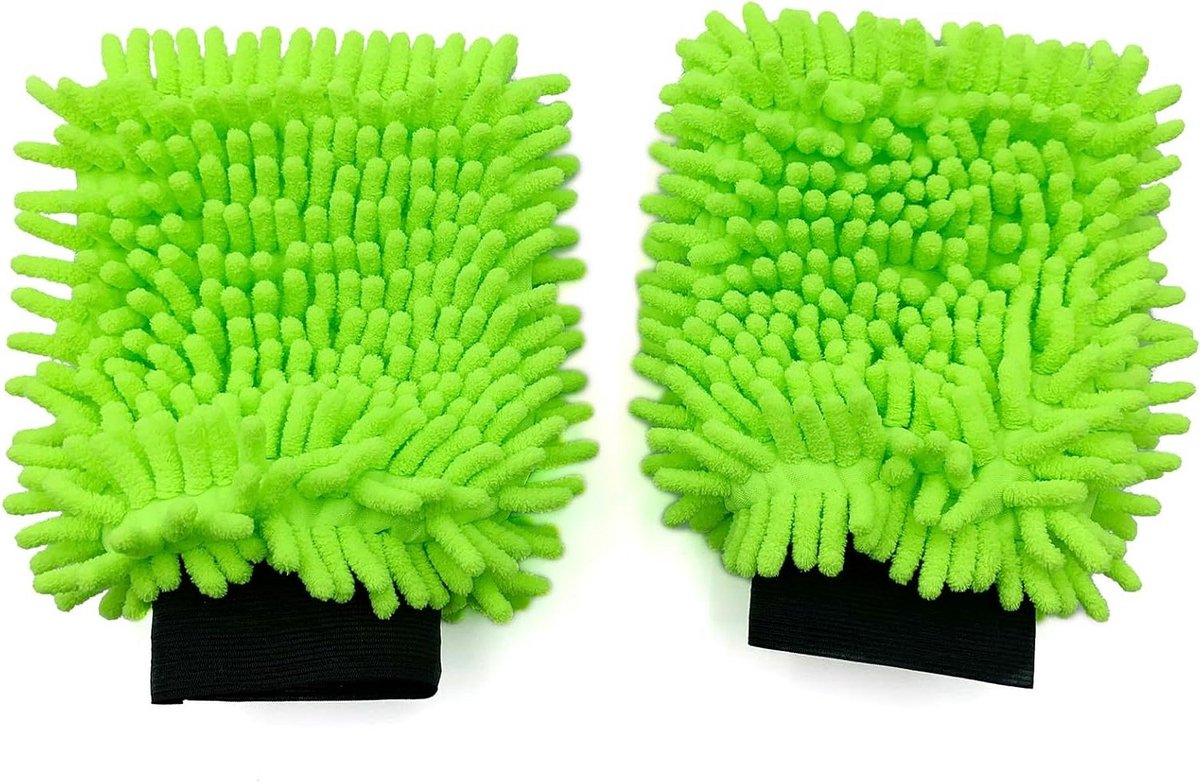Microvezel Washandjes - Wassen Wanten - Auto Reinigen - Krasvrij Ontwerp - 21 x 16 cm - Grijs