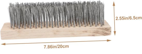 Onkruidborstel RVS - Tuinborstel Mosverwijderaar - Tuinonderhoud Reinigen - Stevige Staaldraad - 20 cm - Diverse kleuren van Merkloos	 — afbeelding 5