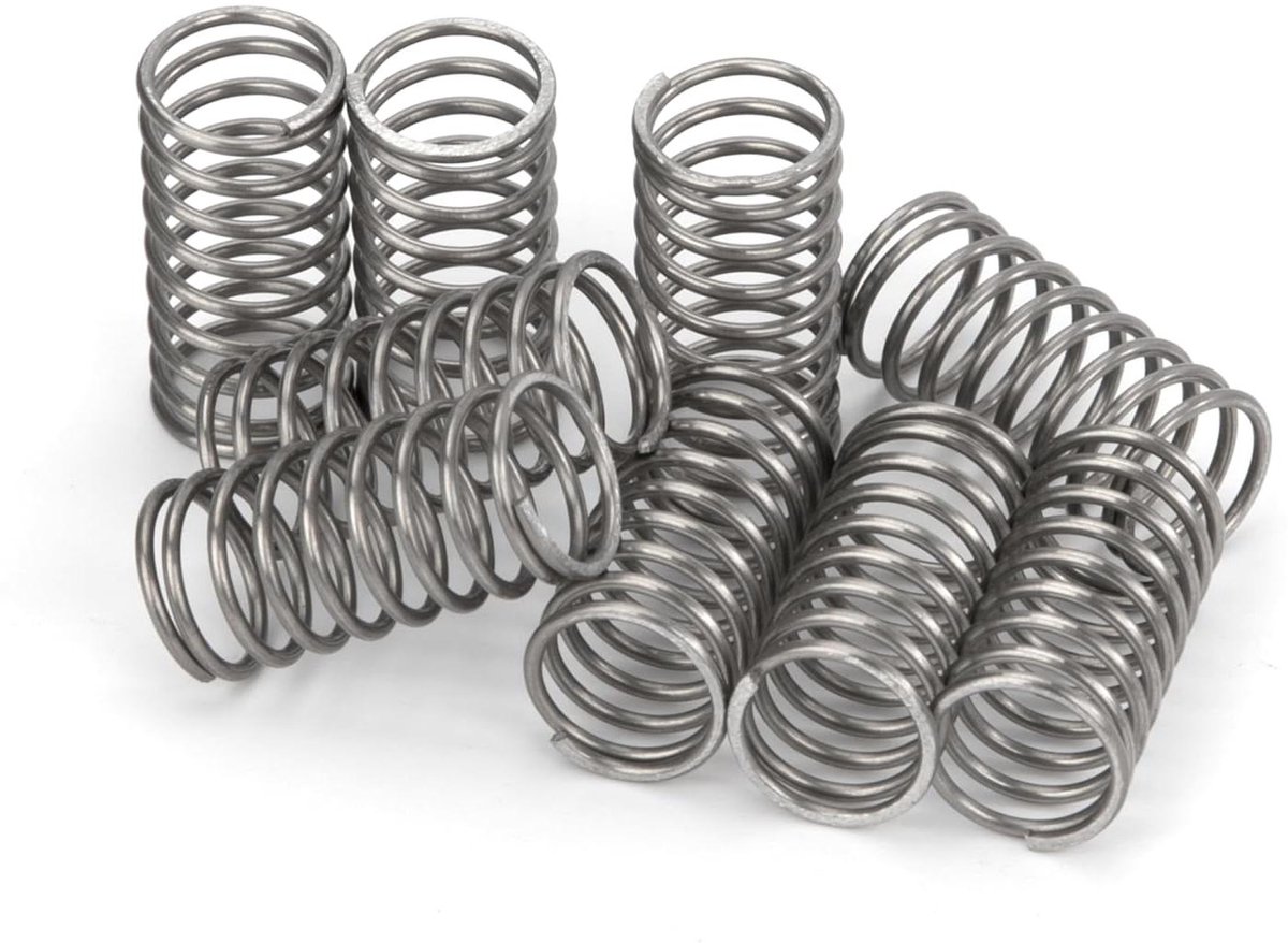 Drukveren Roestvrij Staal - Compressieveren Set - Mechanische Toepassingen - Hoge Elasticiteit - 10 Stuks 20 mm - Zilverkleurig