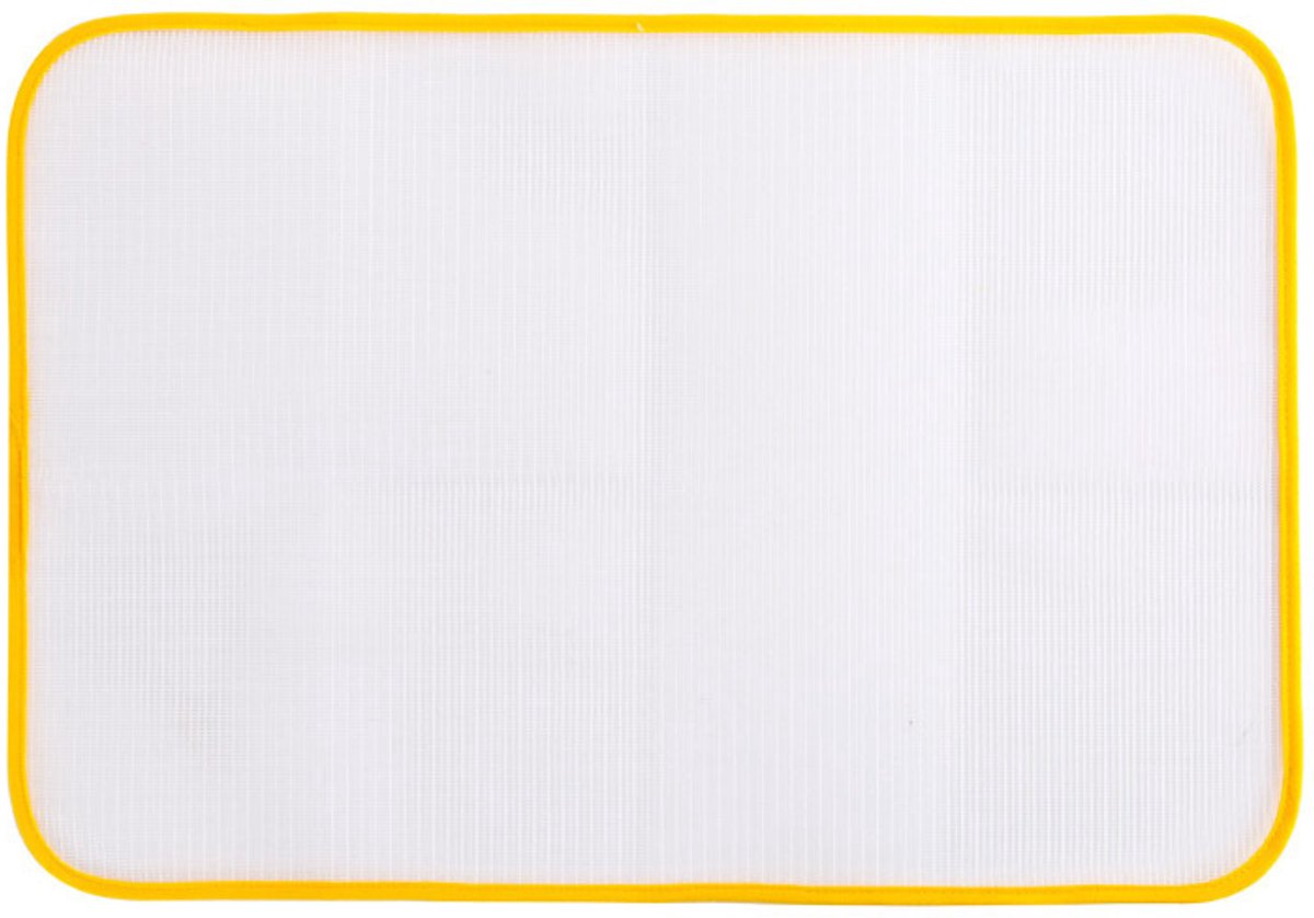 2 Stuks Strijkbeschermdoek Geel – Hittebestendig Strijkmat Mesh voor Kleding – Beschermt Tegen Glans en Brandplekken – 40x60 cm
