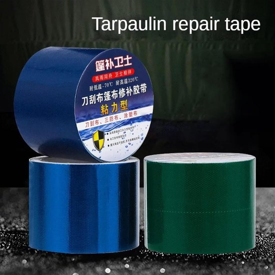 Dekzeil Reparatietape - Luifel Tent Tape - Lekkages Dichten - Sterk Waterbestendig - 7.5 Meter - Wit van Merkloos — afbeelding 3