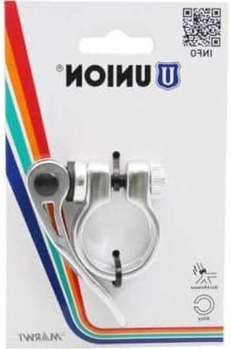 Zadelpenklem - Zadelklem - Fiets Zadel Verstellen - Met Snelspanner - 28.6 mm - Zilver