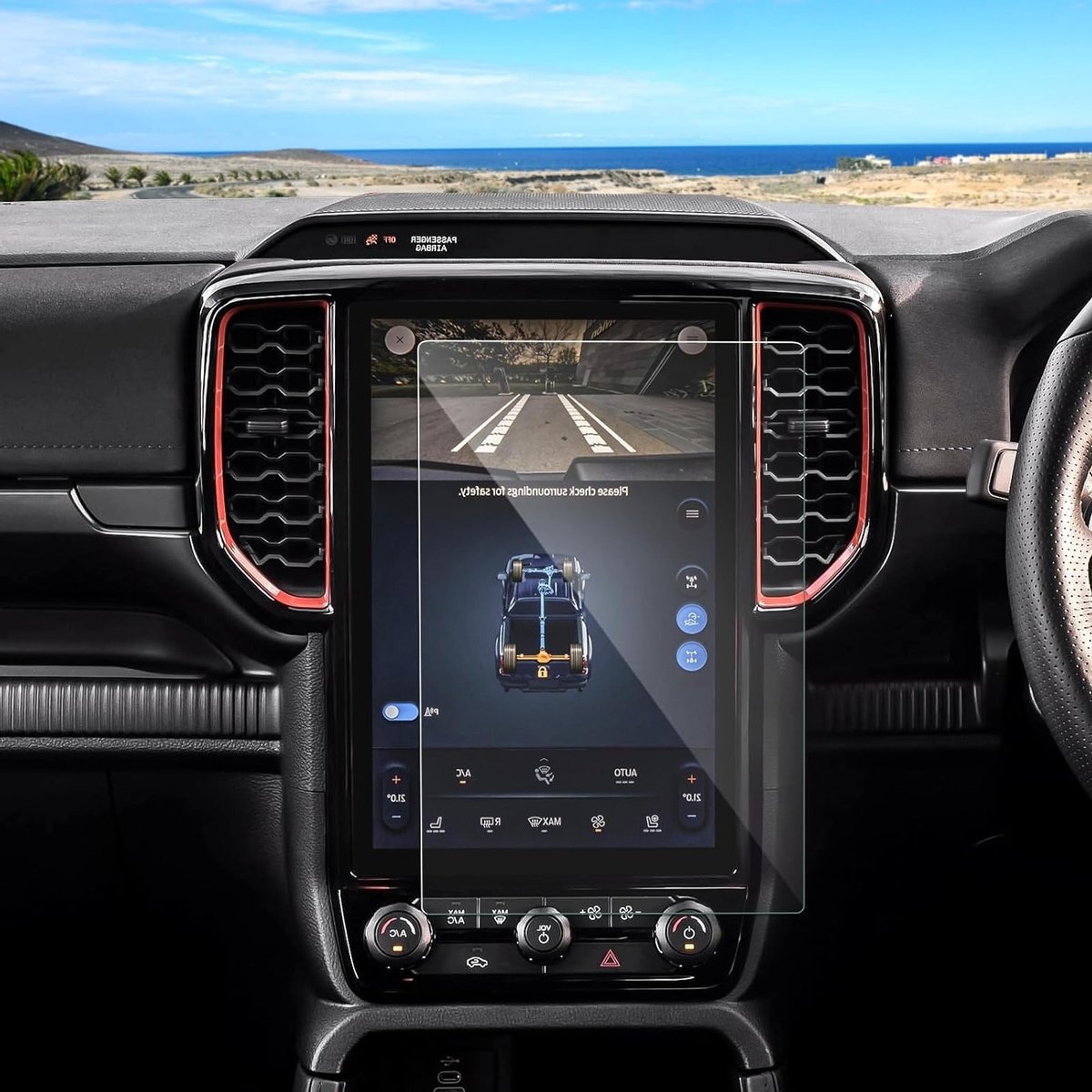 Navigatie Beschermfolie voor Ford Ranger 2023-2025, Schermbeschermer, 9H Anti-Glare Matte Film, 12 Inch, Krasbestendig en Duurzaam