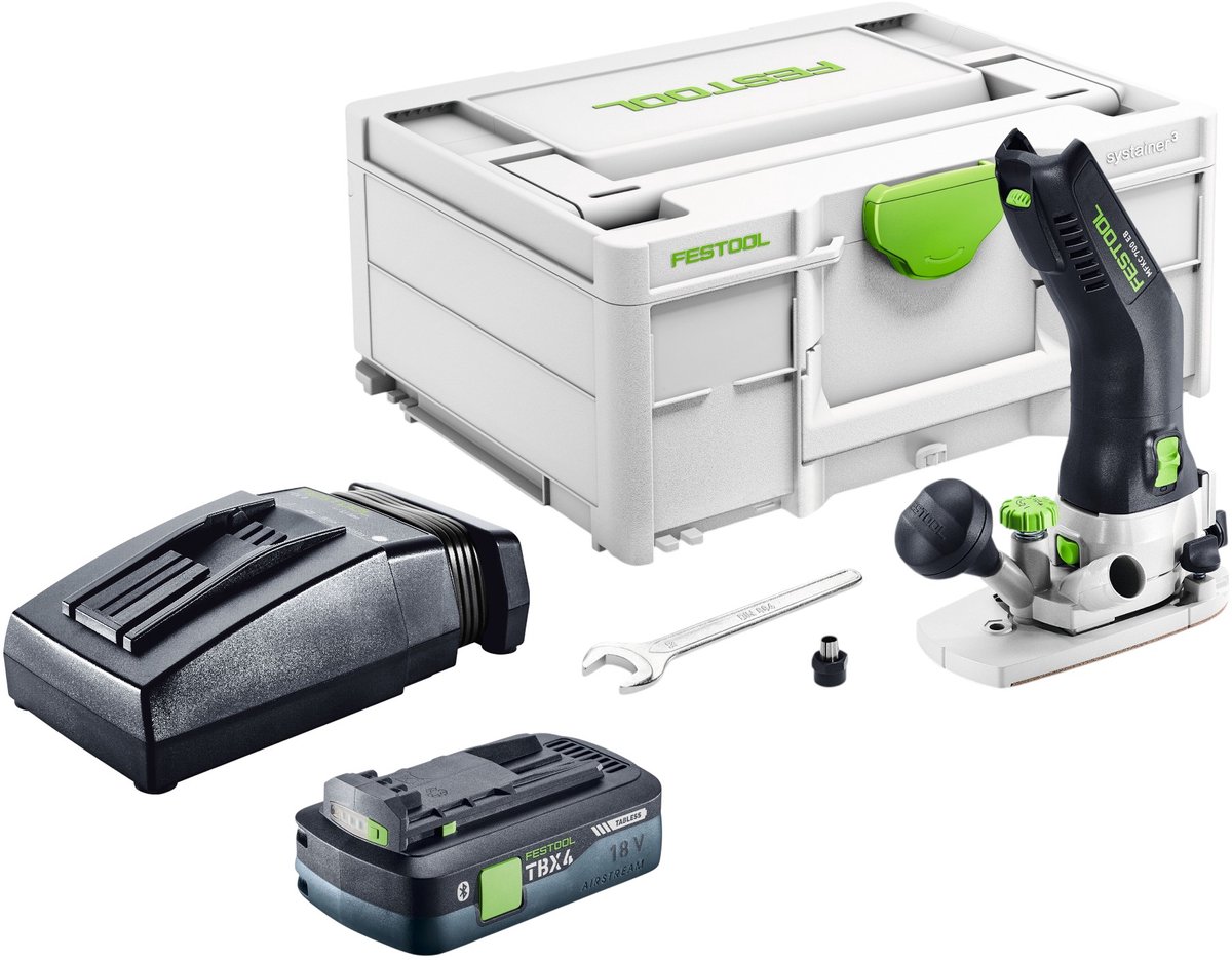 Festool MFKC 700 EB-Basic accu-module kantfrees 18 V 8 mm borstelloos + 1x accu 4,0 Ah + oplader + Systainer