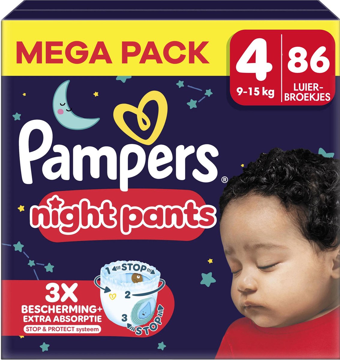 Pampers - Baby Dry Night Pants - Maat 4 - Mega Pack - 86 stuks - 9/15 KG