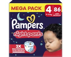 Pampers - Baby Dry Night Pants - Maat 4 - Mega Pack - 86 stuks - 9/15 KG