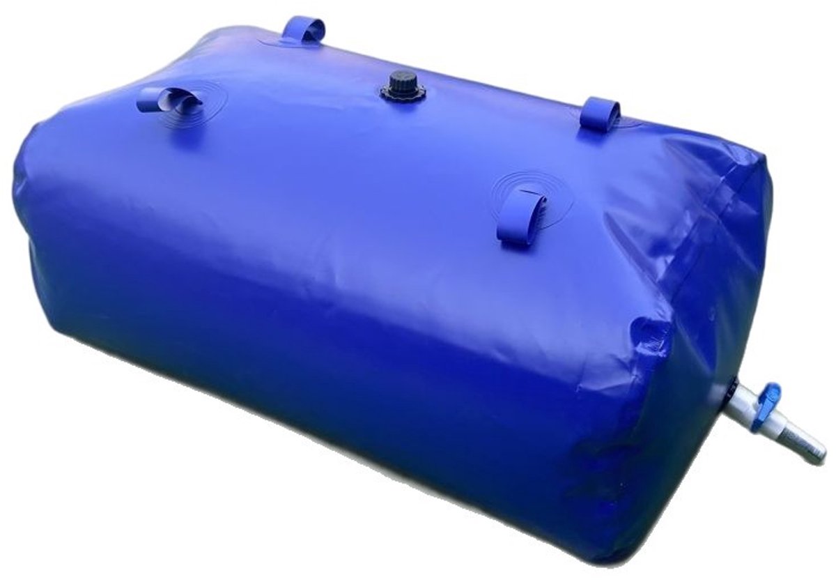 240L waterzak opvouwbare draagbare wateropslagcontainer noodwaterzak voor campers en laadbakken van vrachtwagens, brandwerend droogtebestendig, blauw