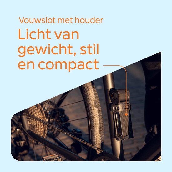 AXA Fold Lite 80 - Vouwslot - Fietsslot - Voor elk type Fiets - Licht Gewicht - Met Houder - 80 cm - Zwart van AXA — afbeelding 5