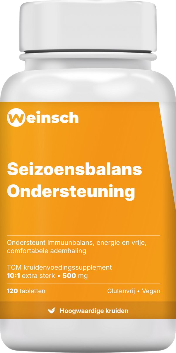 Weinsch Seizoensbalans Ondersteuning (Huang Qi Ren Shen Pian) | 10:1 extra sterk | 500mg | 120 tabletten