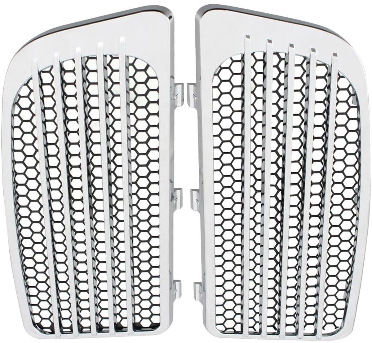 Dailygoods- Radiator Grille Metalen Gaas - Onderkuip Cover - Compatibel met Ha-rley Touring - Zwart/Zilver - ABS - Montage 2014-2020 - Radiatorbescherming