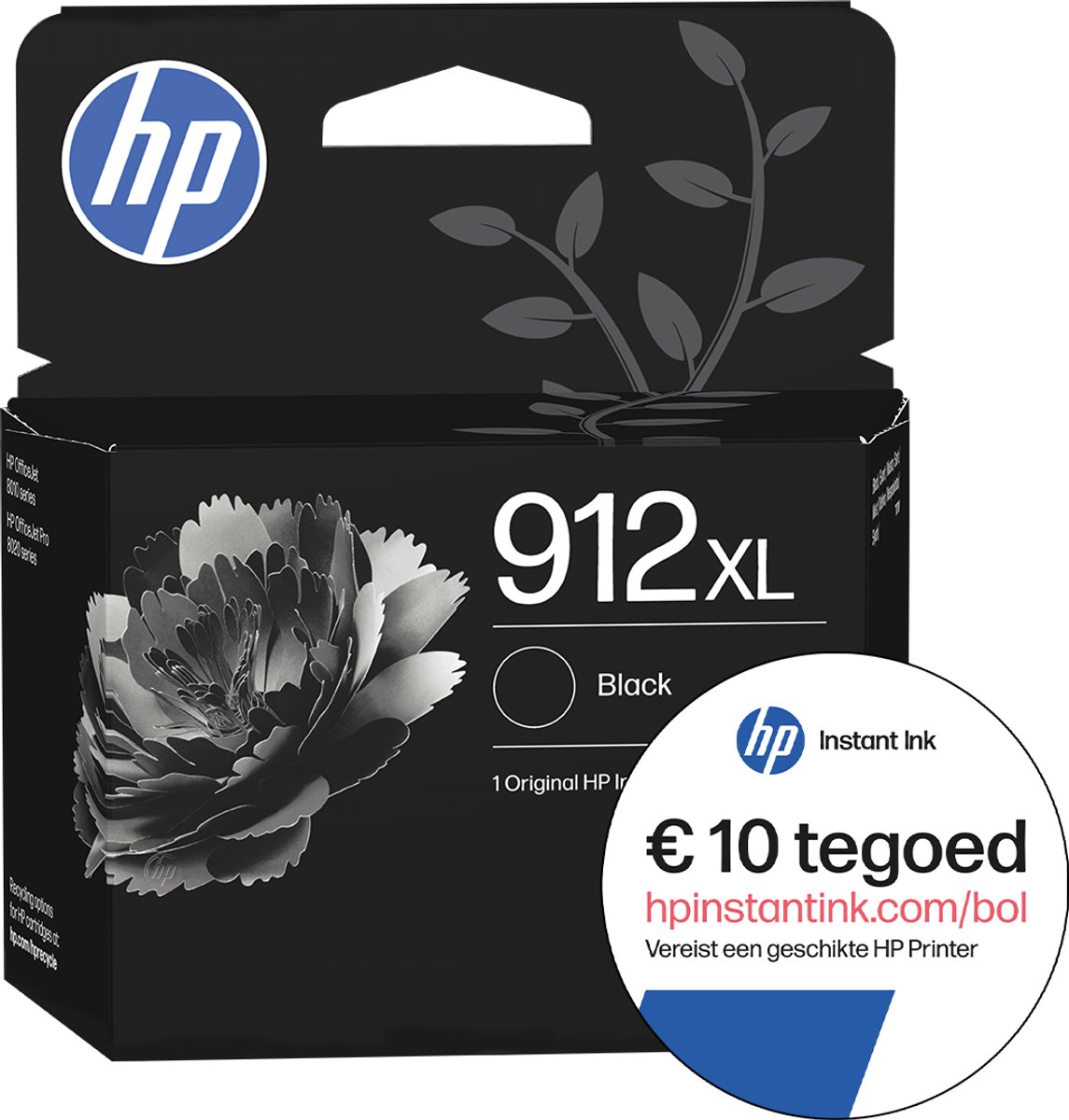 HP 912XL - Inktcartridge - Origineel - Hoge capaciteit - Zwart + Instant Ink tegoed