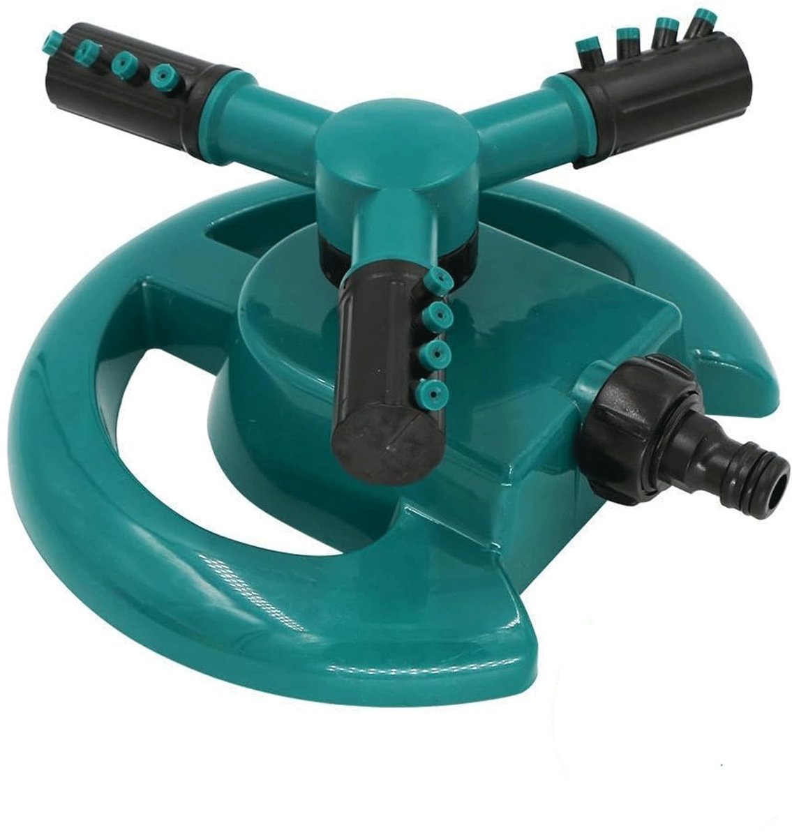 Dailygoods- Gazonsproeier 360° Roterend - Tuinsproeier met Snelkoppeling - Automatische Irrigatiesystemen - Waterbesparend - Robuust - Draaibaar Ontwerp met 12 Sproeiers