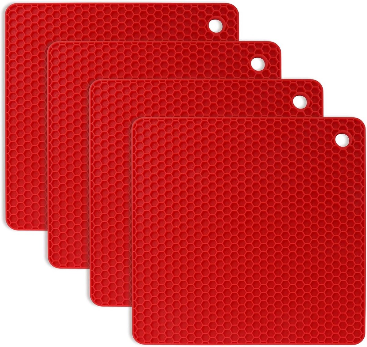 Pannenonderzetters Set - Onderzetters Keuken - Hitte Beschermen - Vaatwasmachinebestendig - 2 stuks - Zwart